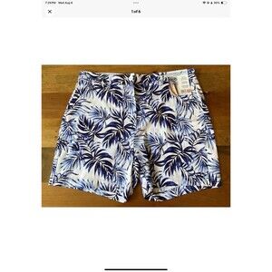 CARIBBEAN JOE Classic Fit Hawaiin Printed Stretch Shorts Size 14 - 5" Inseam NEW